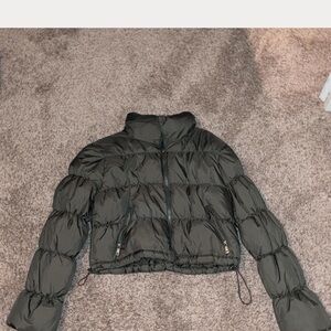 Zenana Outfitters Dark Green Puffer Jacket